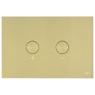 Just Taps Hix Brushed Brass Metal Pneumatic Flush Plate