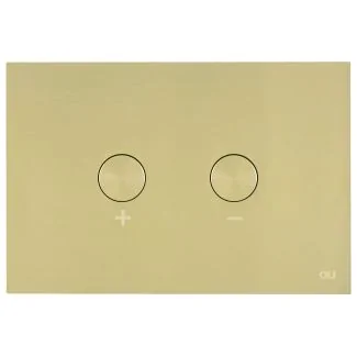 Just Taps Hix Brushed Brass Metal Pneumatic Flush Plate