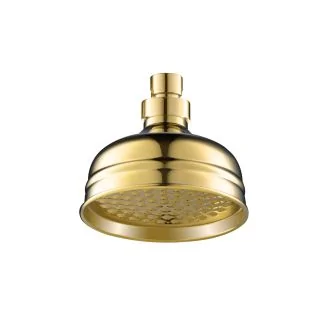 Just Taps Grosvenor Cross Antique Brass Edition Victorian shower head, 125mm