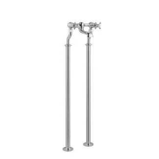 Just Taps Grosvenor Cross Grosvenor cross wall mounted bath filler with nickel finish