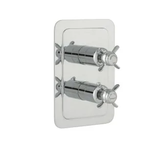 Just Taps Grosvenor Pinch Thermostatic 1 Outlet Shower Valve Brass with nickel finish – 240mm