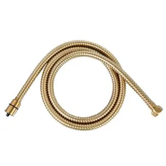 Just Taps Vos 1.50m Metal Hose Brushed Brass