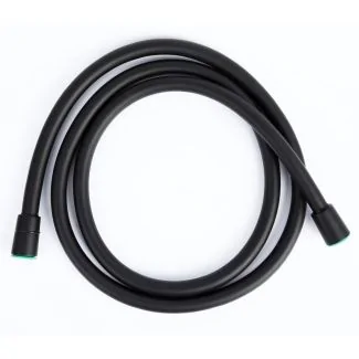 Just Taps Vos 1.50m Metal Hose Black Plastic Hose