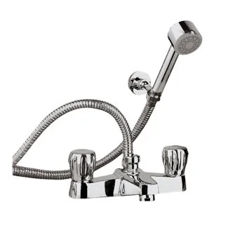 Just Taps Plus Continental Bath Shower Mixer with Kit