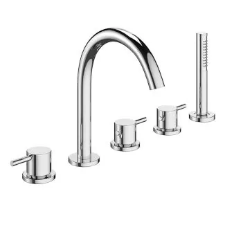 Crosswater MPRO Chrome Bath 5 Hole Set