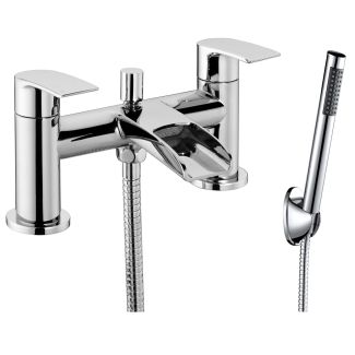 Just Taps Plus Ravina Deck Mounted Bath Shower Mixer With Kit