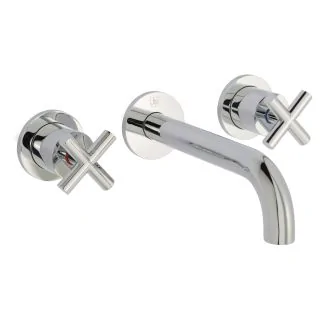 Just Taps Solex 3 Hole Wall Mounted Basin Mixer