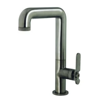 Crosswater Union Brushed Black Chrome Tall Basin Mixer