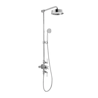 Crosswater Waldorf White Lever Thermostatic Shower Kit & Handset